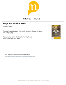Dogs and Birds in Plato