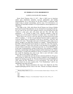 ON THOREAU`S CIVIL DISOBEDIENCE ALIREZA MANZARI (IRI