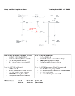 directions - Trading Post Canoe Rental