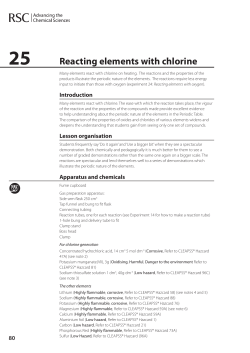 25 Reacting elements with chlorine