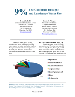 9%: The California Drought and Landscape Water Use