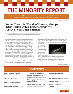 the minority report - American Economic Association