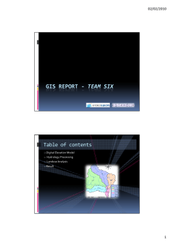 GIS Report - Team Sixx