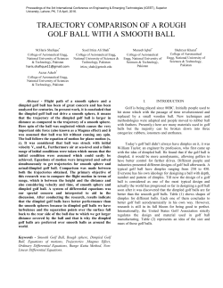 trajectory comparison of a rough golf ball with a smooth ball