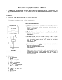 Premium Dry Freight (Plywood) Door Installation