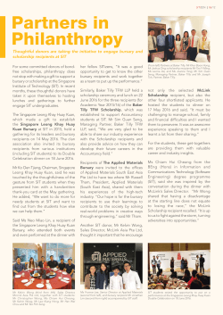 Partners in Philanthropy - Singapore Institute of Technology