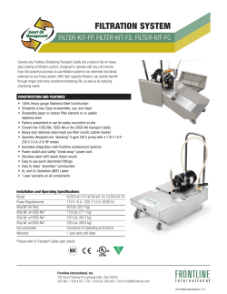 filtration system - Frontline International