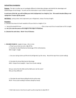 Inclined Plane Investigation Purpose: This lab is to