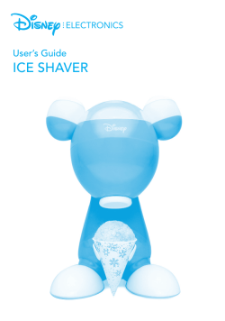 Disney Ice Shaver Manual*.indd