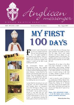 my first - The Anglican Diocese of West Malaysia