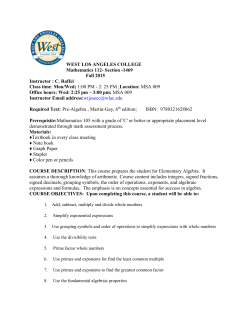 Math 112 #1469 - West Los Angeles College