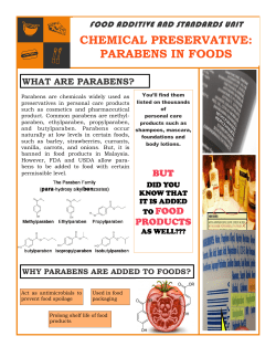 Parabens In Foods