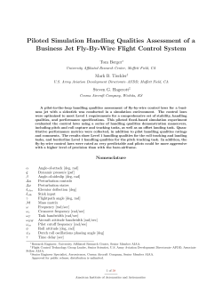 Piloted Simulation Handling Qualities Assessment of