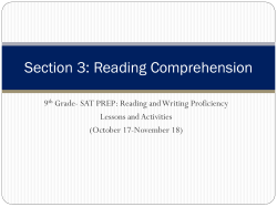 Section 3: Reading Comprehension