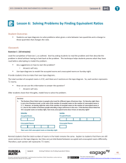 Lesson 6: Solving Problems by Finding Equivalent Ratios
