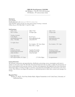CRD 20 Syllabus - Department of Human Ecology