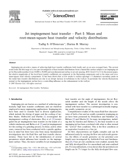 Jet impingement heat transfer &ndash; Part I: Mean and root-mean