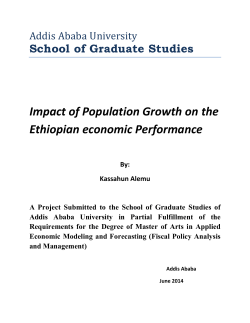 Impact of Population Growth on the Ethiopian economic Performance