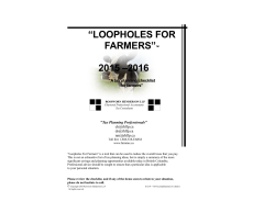loopholes for farmers - Rossworn Henderson LLP