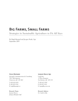 Big Farms, Small Farms: Strategies in Sustainable Agriculture to Fit
