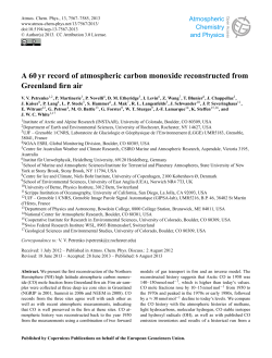 A 60 yr record of atmospheric carbon monoxide reconstructed from