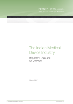 The Indian Medical Device Industry