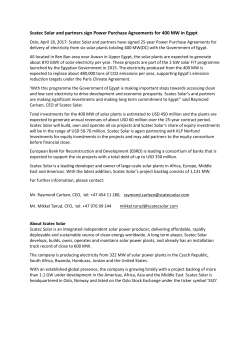 Scatec Solar signs PPA for 400 MW in Egypt