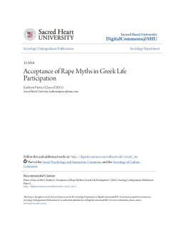 Acceptance of Rape Myths in Greek Life Participation
