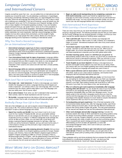 Language Learning and International Careers