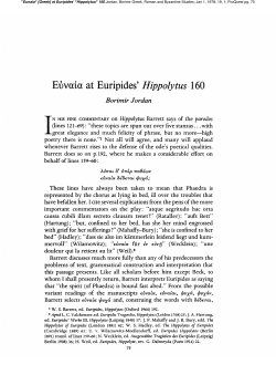 Euvaia at Euripides` Hippo!ytus 160