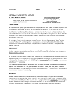 NOTES on the ROMANTIC NATURE of PAUL