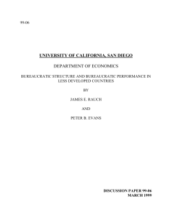 BUREAUCRATIC STRUCTURE AND BUREAUCRATIC