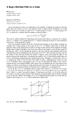 A Bug`s Shortest Path on a Cube