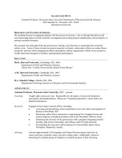 Curriculum Vita - Worcester State University