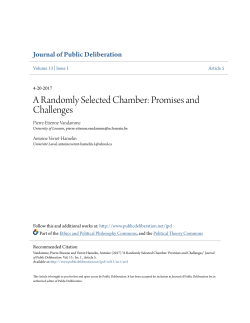 A Randomly Selected Chamber: Promises and Challenges