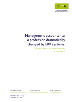Management Accountants: A Profession Dramatically
