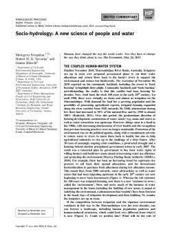 A new science of people and water