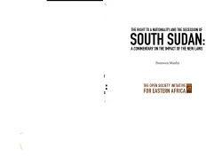 The Right to a Nationality and the Secession of South Sudan
