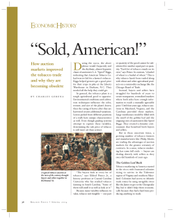 "Sold, American!" How Auction Markets Improved the Tobacco Trade