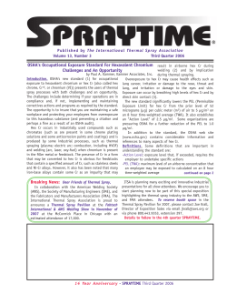 OSHA`s Occupational Exposure Standard For Hexavalent Chromium