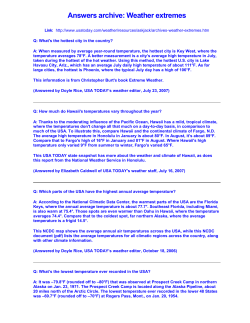 Answers archive: Weather extremes