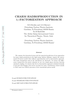 CHARM HADROPRODUCTION IN kT