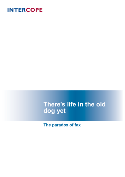 There`s life in the old dog yet &ndash; The paradox of fax