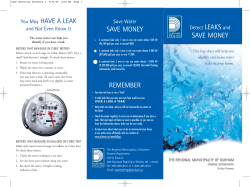 Detect LEAKS and SAVE MONEY