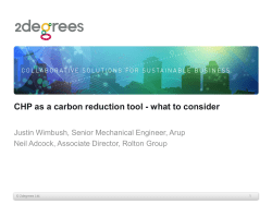 CHP as a carbon reduction tool