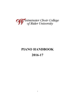 the Piano Department Handbook