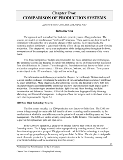 COMPARISON OF PRODUCTION SYSTEMS