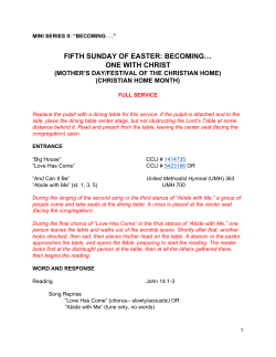 fifth sunday of easter: becoming&hellip; one with christ