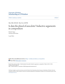 Is data the plural of anecdote? Inductive