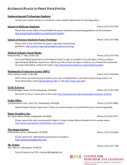 ALTERNATE PLACES TO PRINT YOUR POSTER